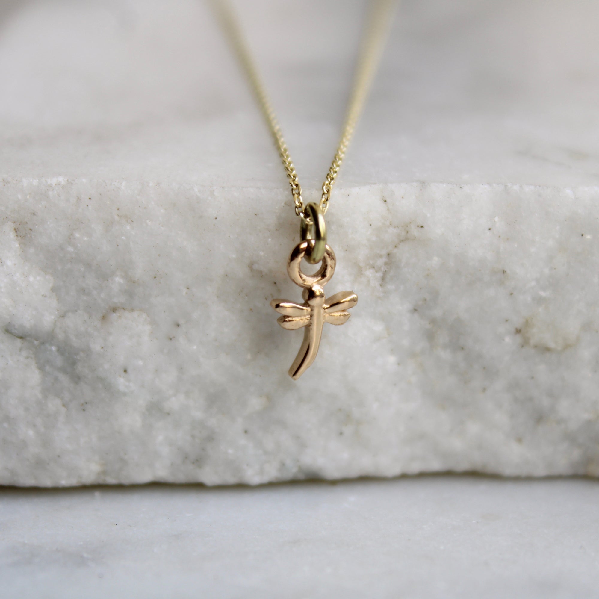 14ct gold dragonfly necklace