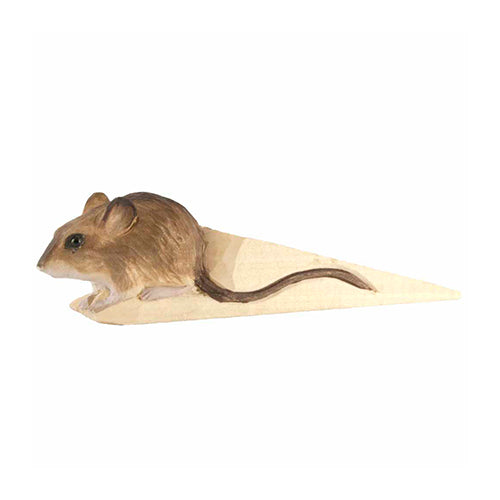 wooden mouse doorstop