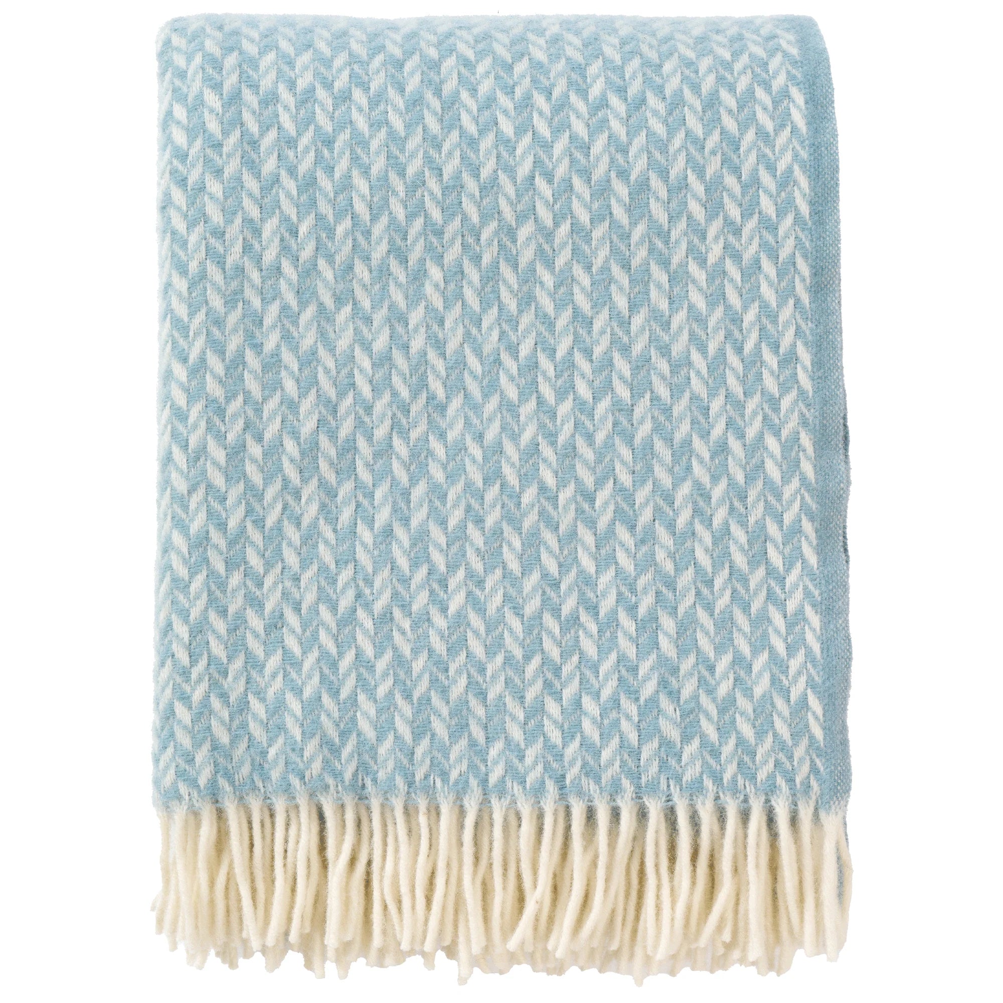 Lovik Heavenly Blue Recycled Wool & Lambswool Throw