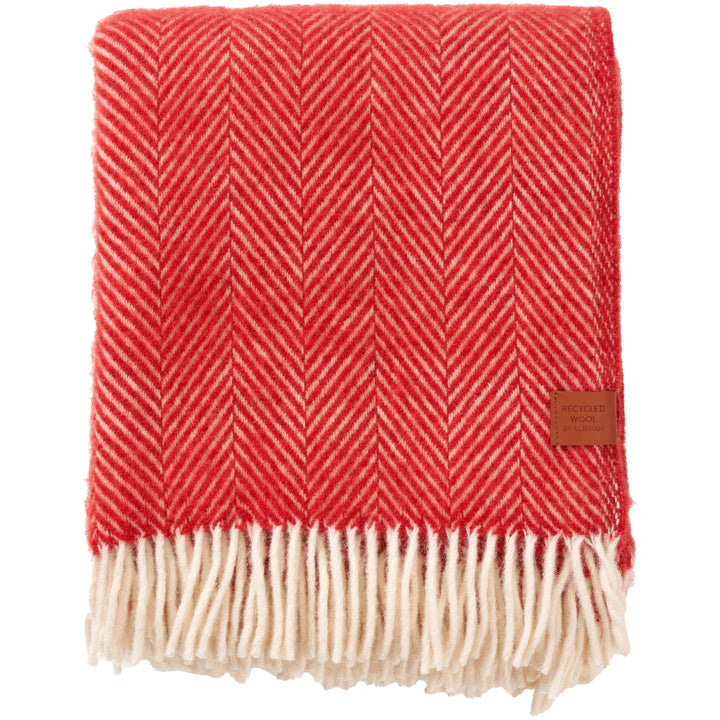 Herringbone Radish Recycled Wool & Lambswool Throw