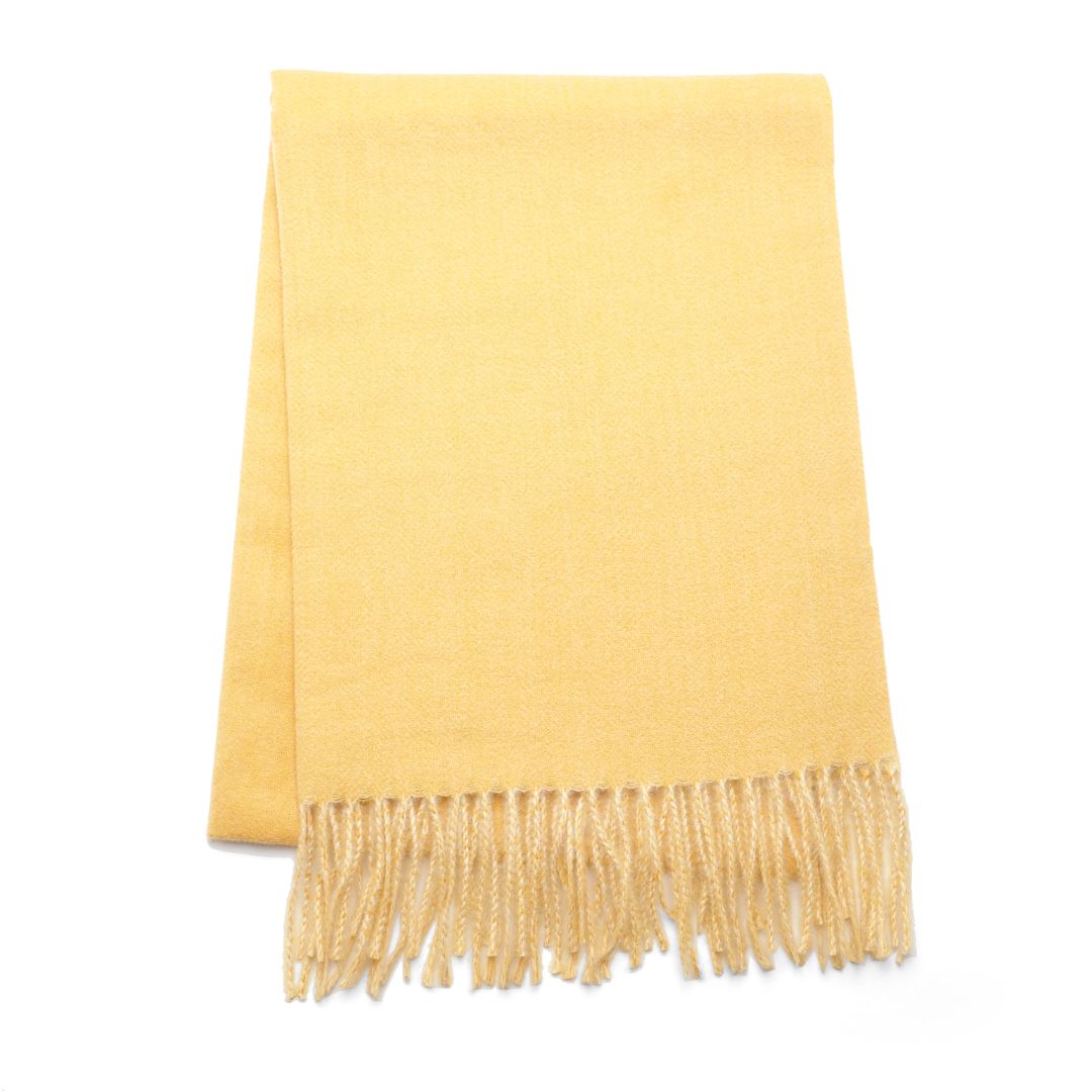 Yellow Plain Scarf