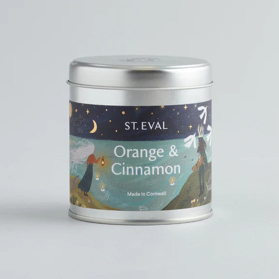 Orange & Cinnamon Scented Tin Candle