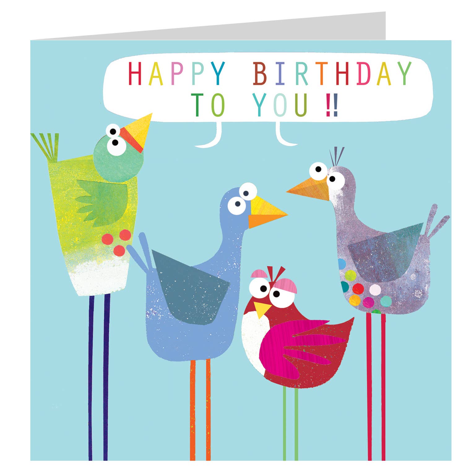 Birthday Birds Greetings Card