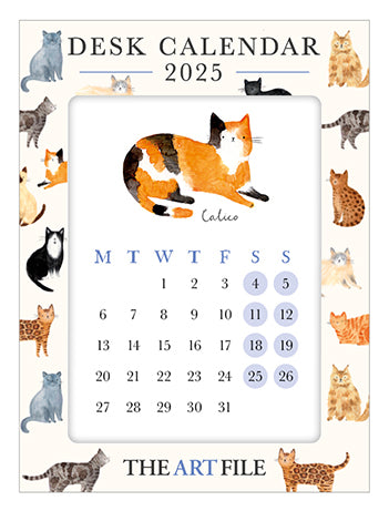 Cat Desk Calendar 2025