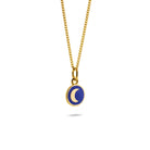 Mini Indigo Blue Moon Enamel Necklace