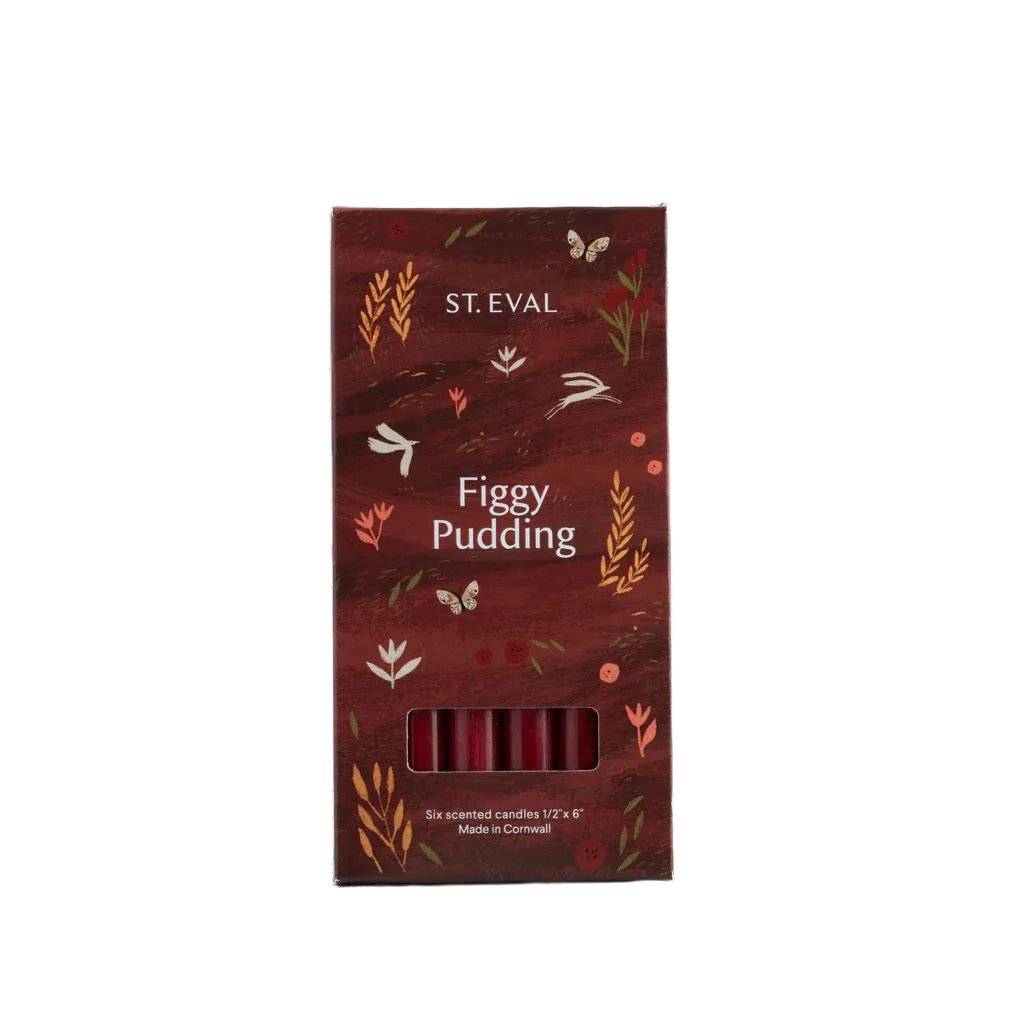 Figgy Pudding Drawn Candles Box of 6