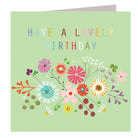 Floral Lovely Birthday Card - Square