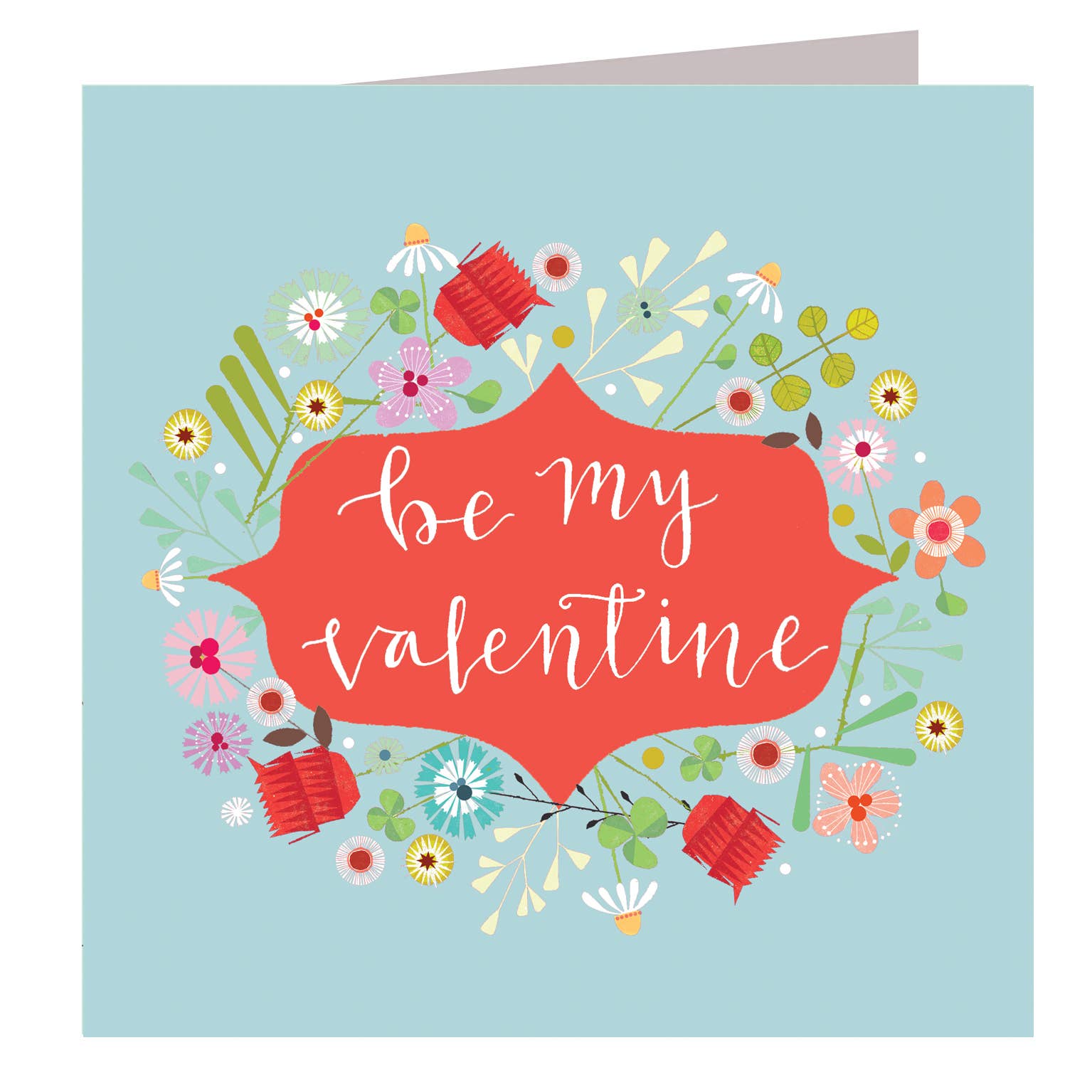 Floral Valentine's Day Card: Square