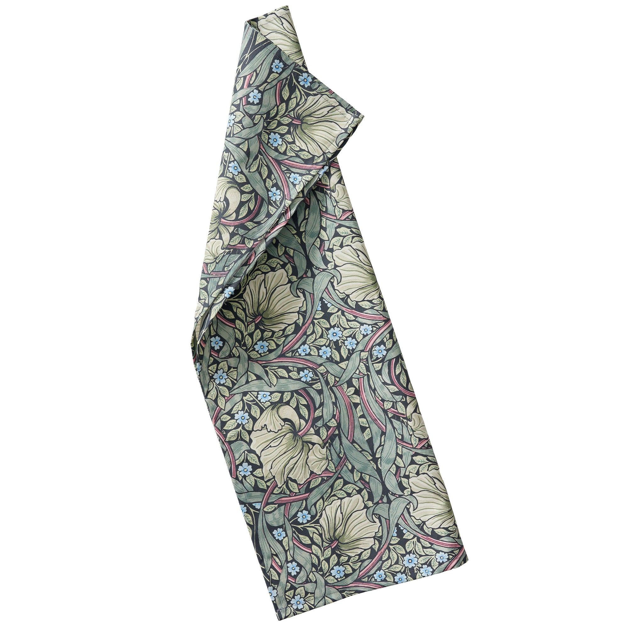 Floral patterned fabric on a white background