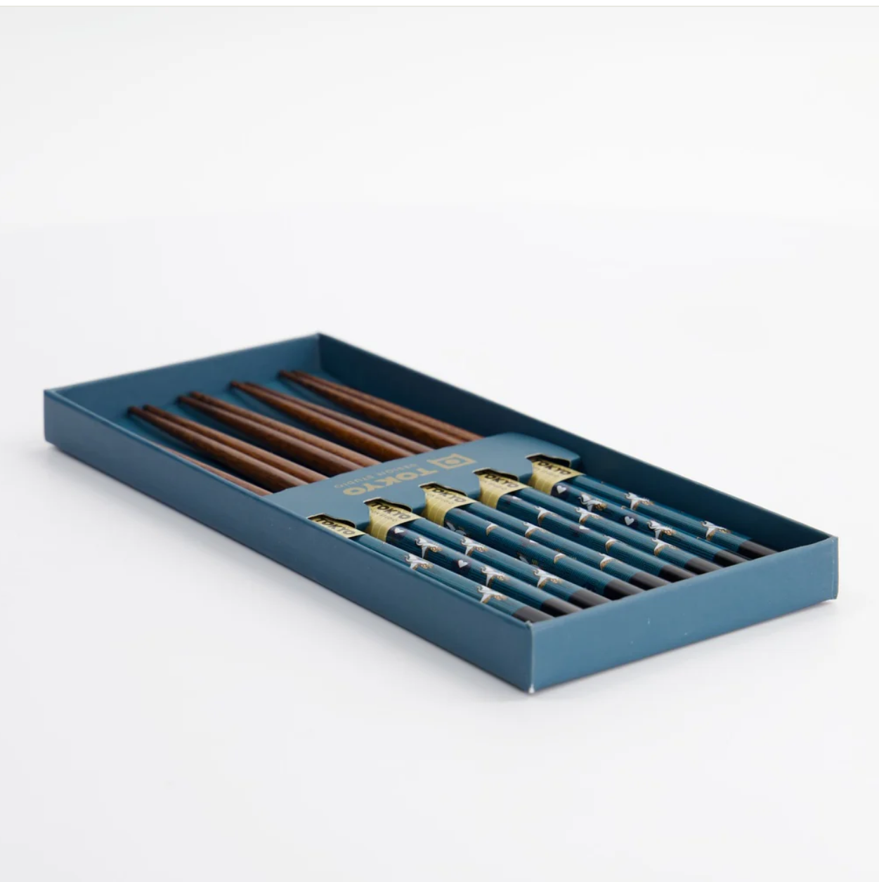 Teal Crane Chopsticks Giftset
