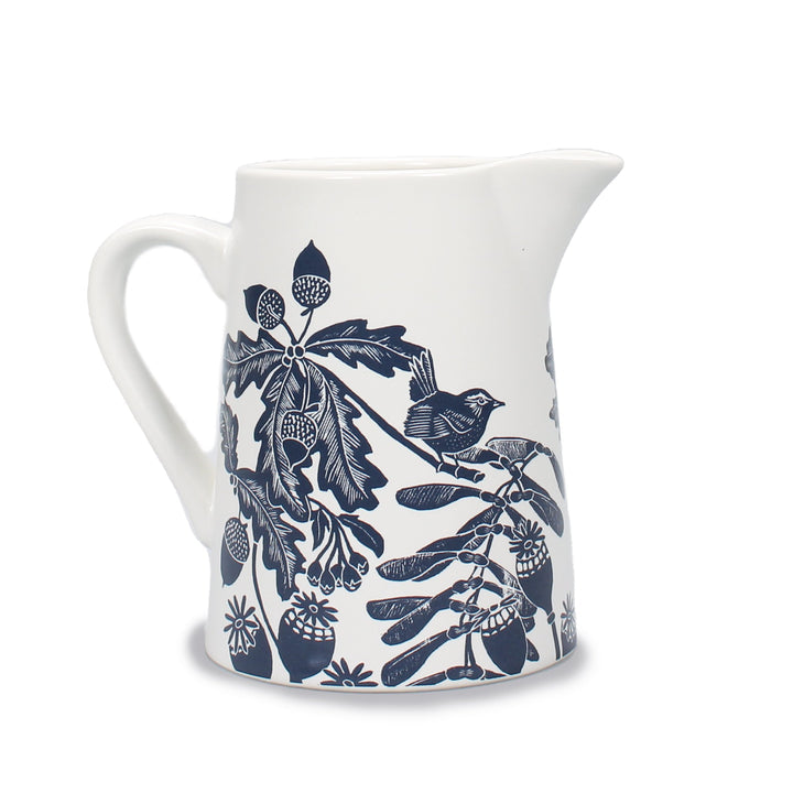 Kate Heiss Woodland Ceramic Jug Navy