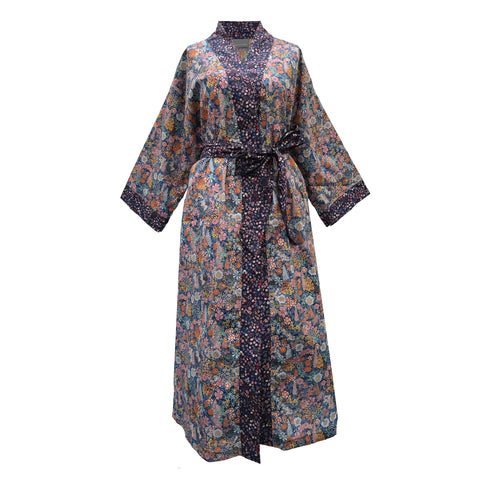 *NEW Long Kimono Robe Lilac Ciara - Made with Liberty Fabric