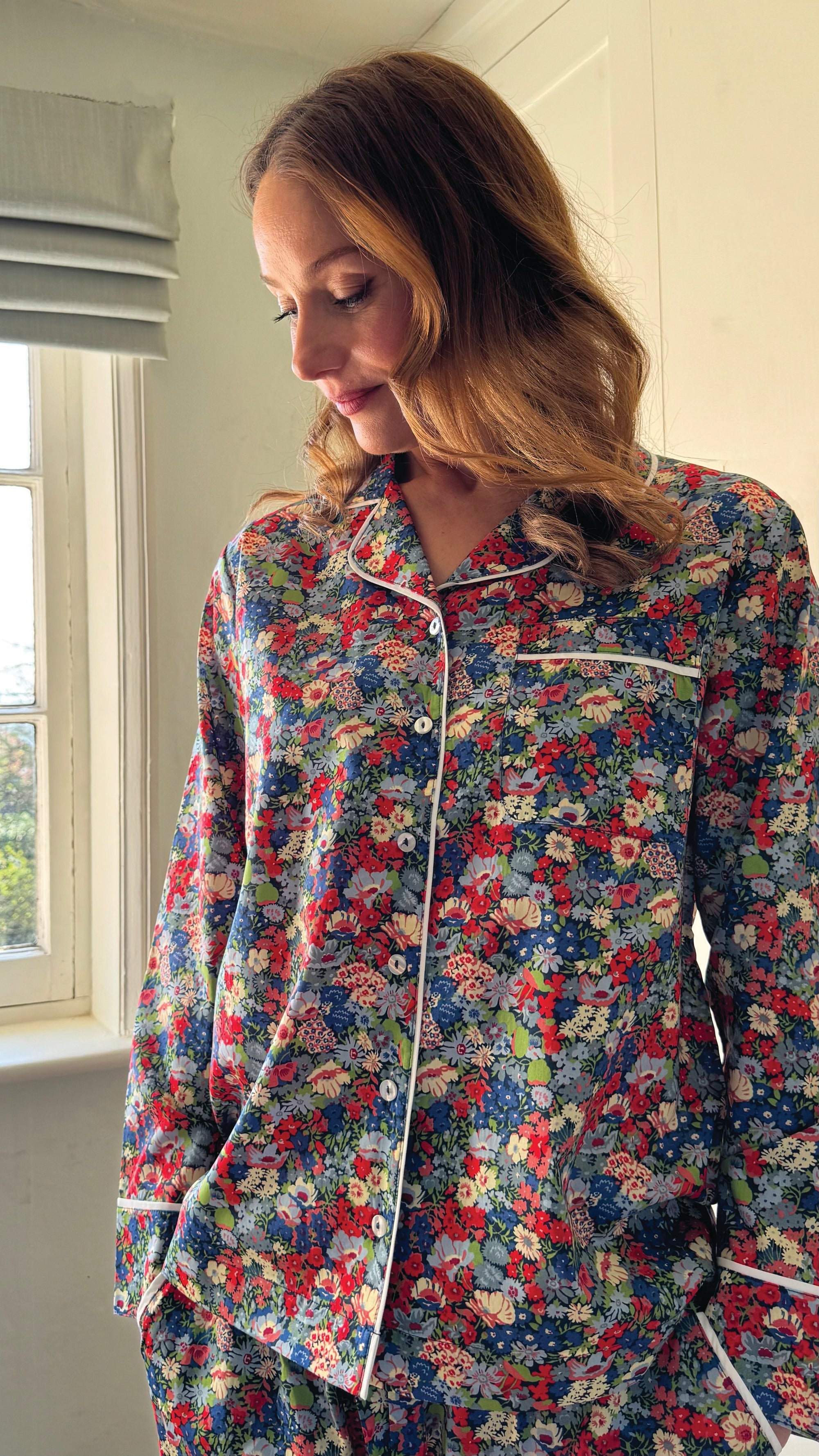 Liberty Pyjamas Red & Blue Thorpe