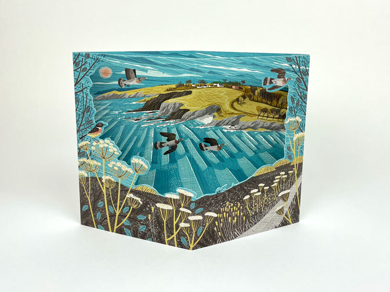 Maenporth Coast Path  3D Card by Matt Johnson