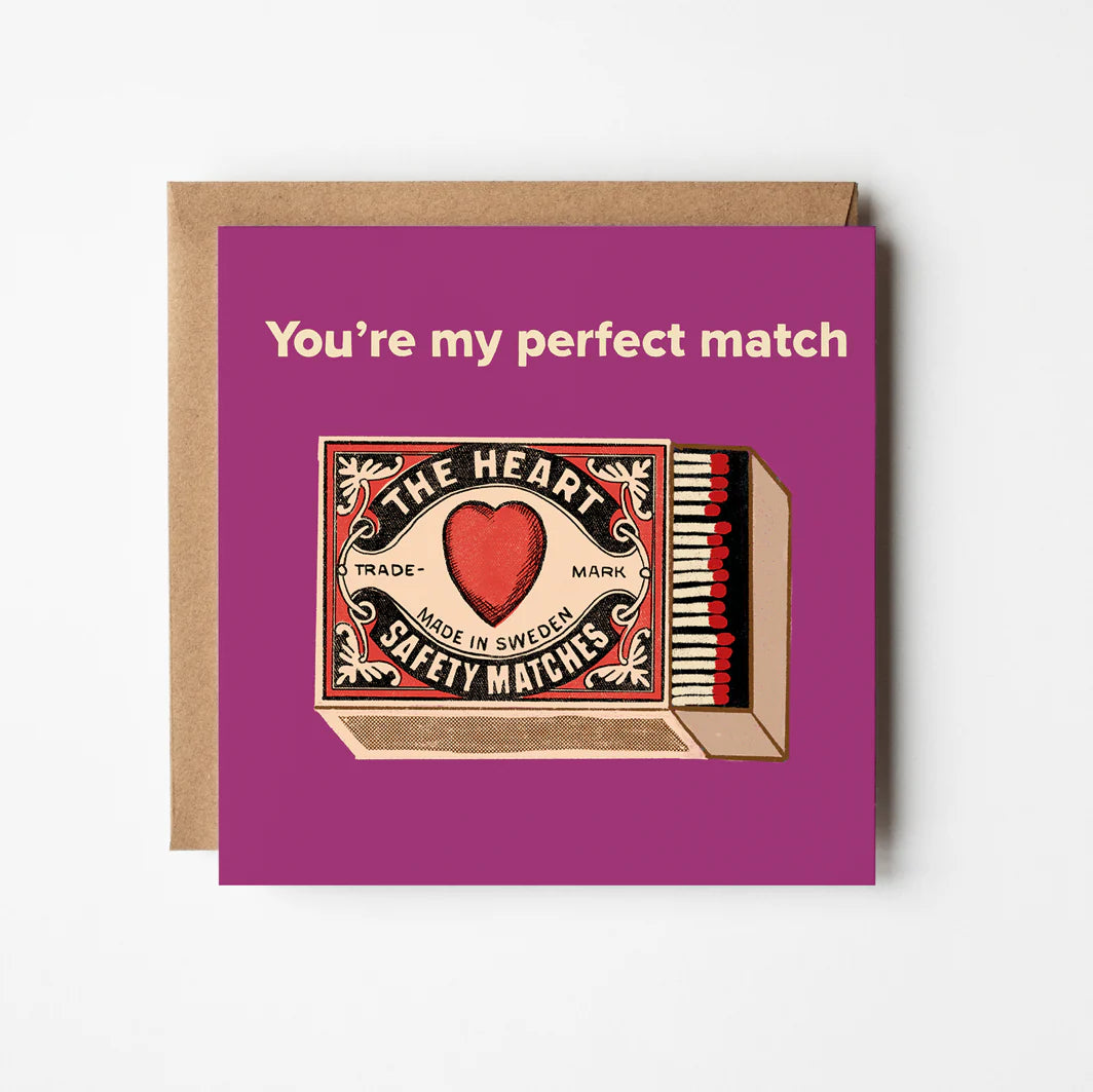 Perfect Match Greetings Card 