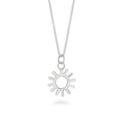 Sun Charm Necklace Sterling Silver