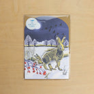 3d card with hares 