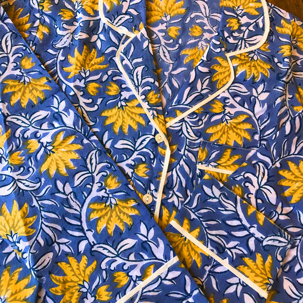 Slight Second Blue Jaipur Floral Pyjamas