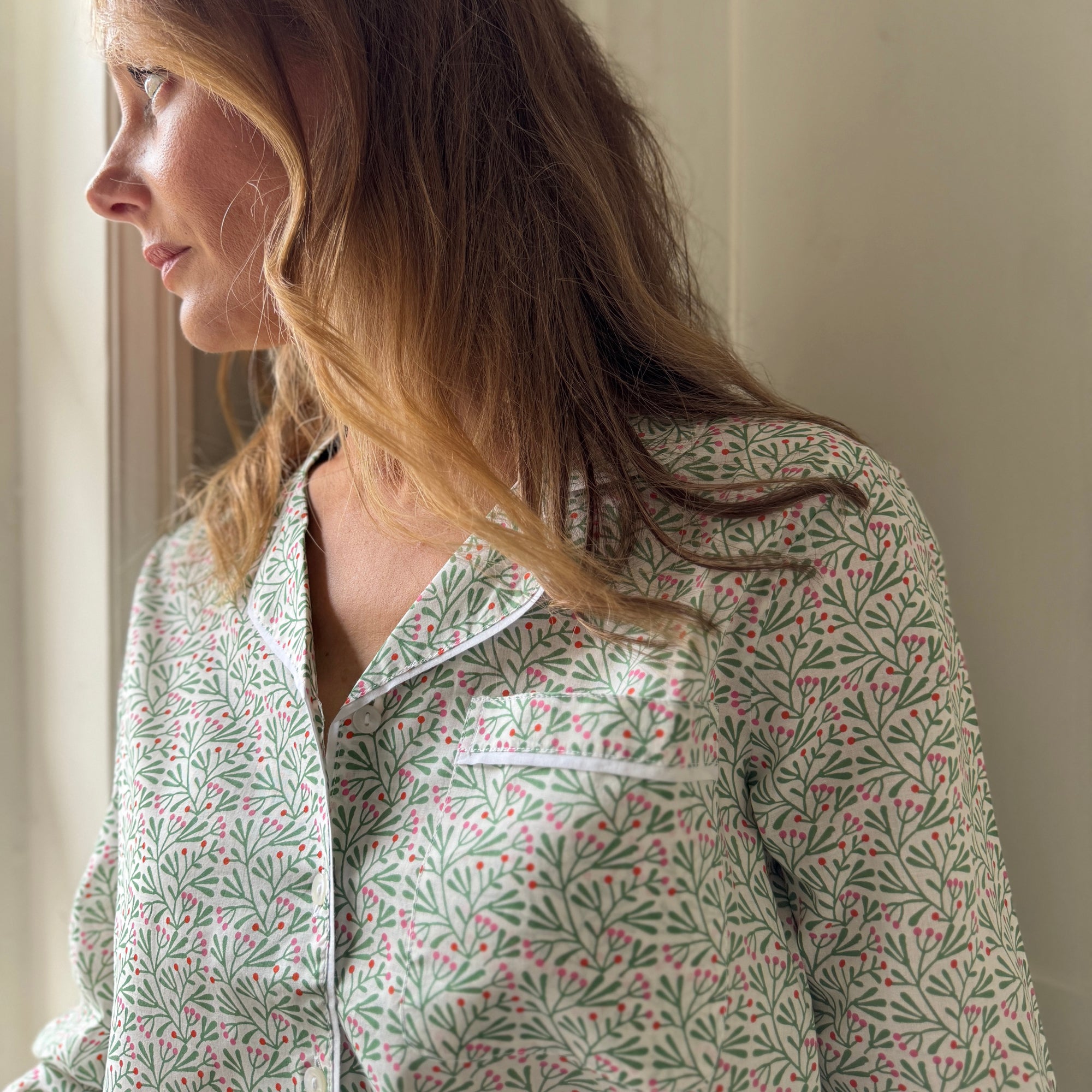 Green Berry Cotton Pyjamas