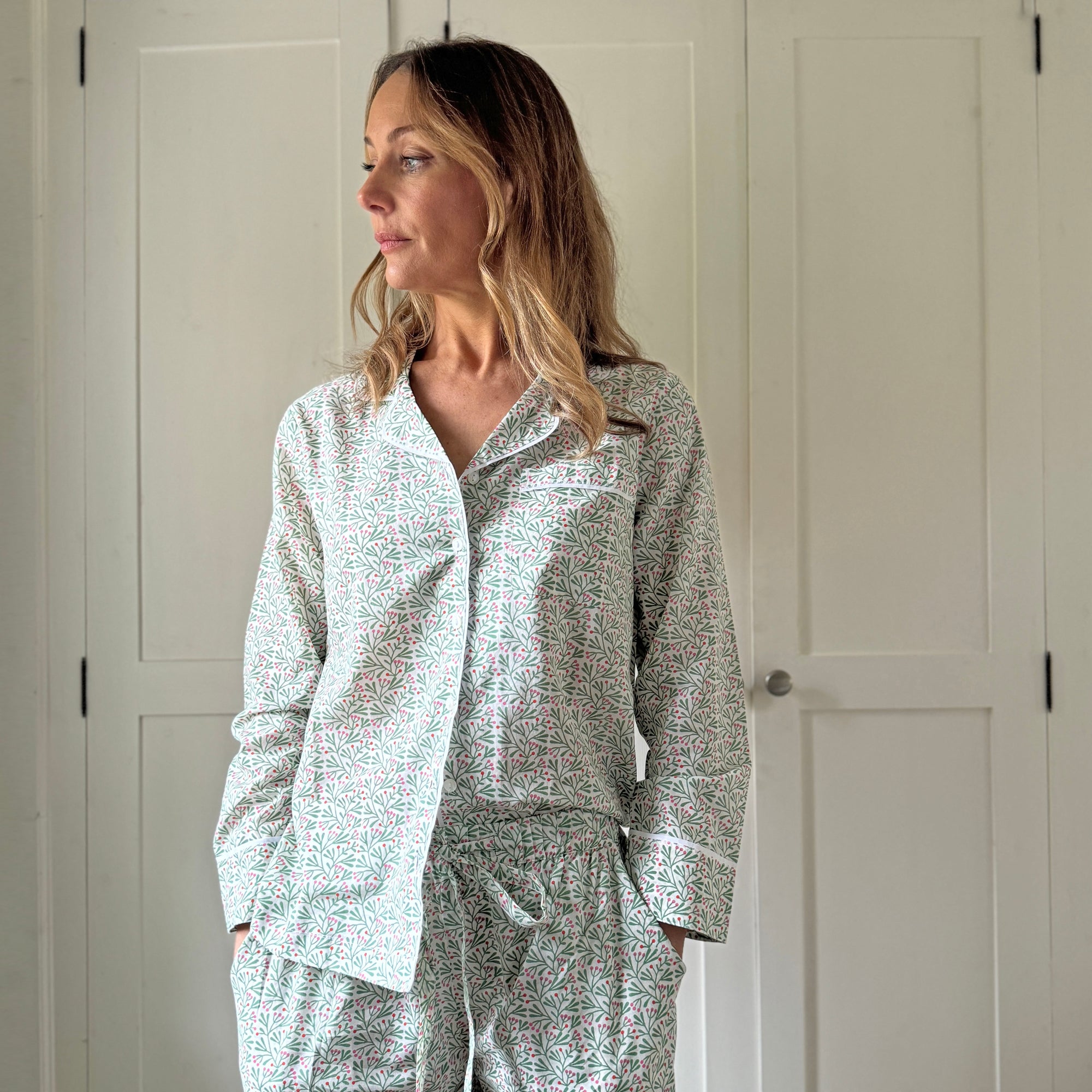 Green Berry Cotton Pyjamas