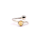 Citrine Adjustable Birthstone Ring Sterling Silver November