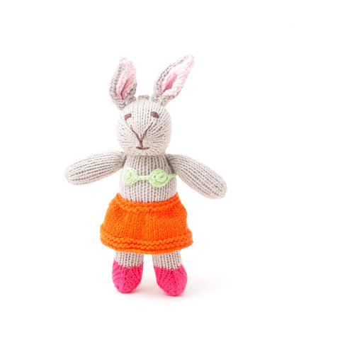 Grey Rabbit in Green Bikini Soft Toy