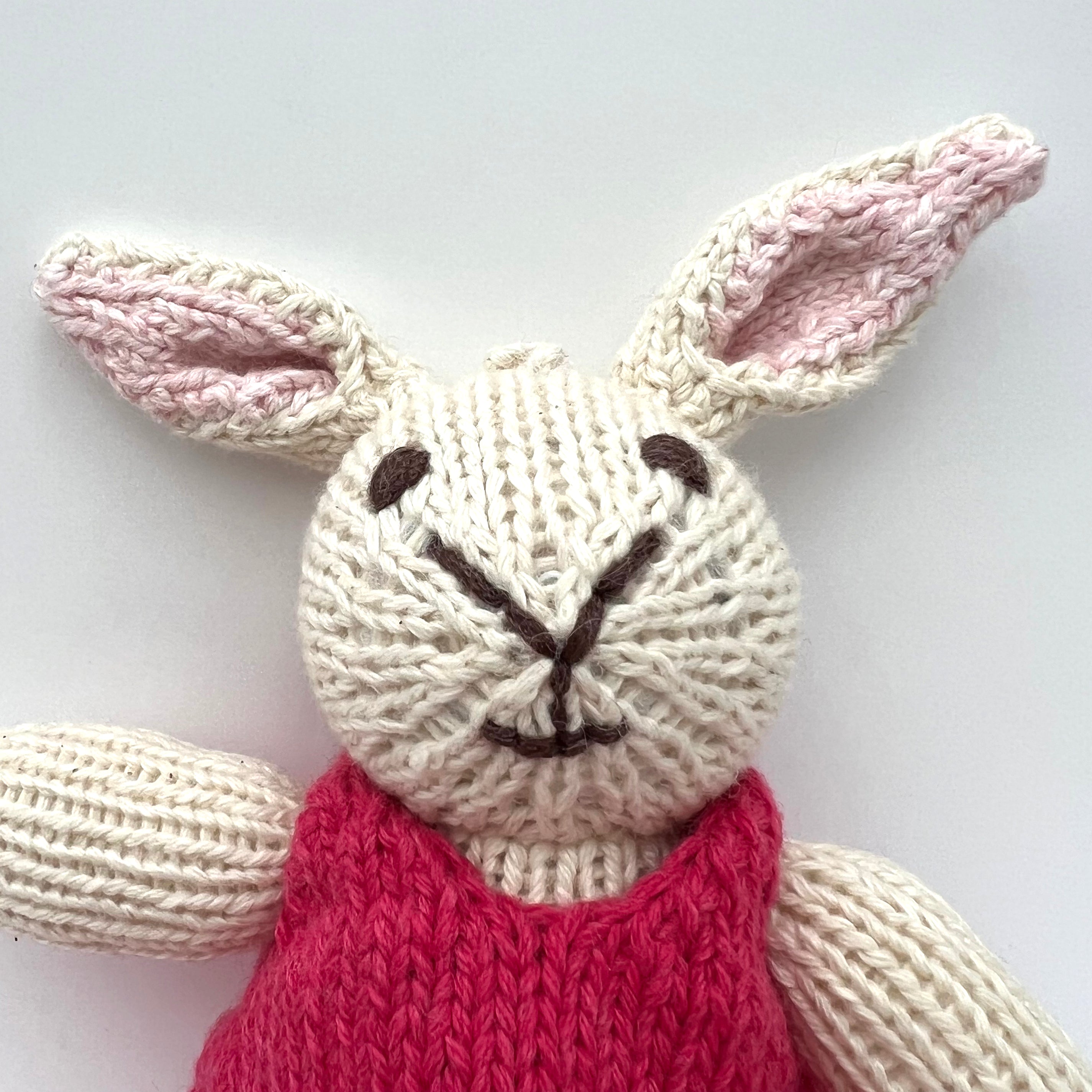 knitted rabbit soft toy 