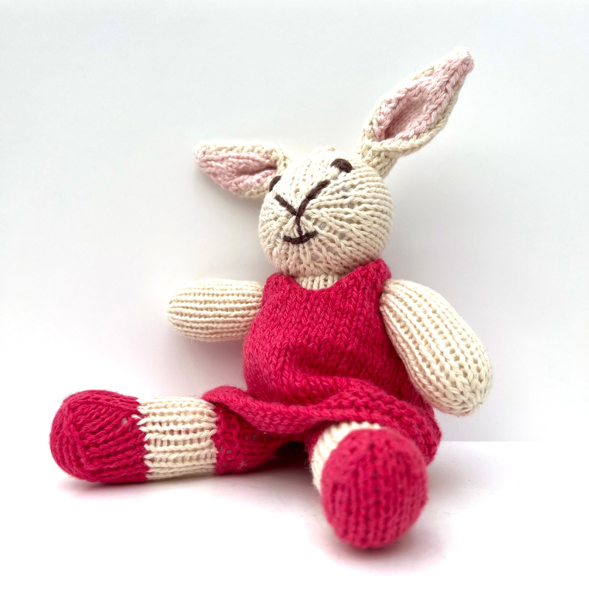 knitted rabbit soft toy 