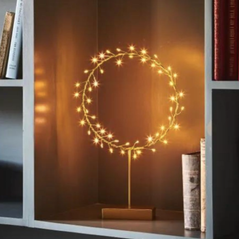 wreath christmas table decoration light 