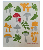 Mushroom Design Swedish Dishcloth