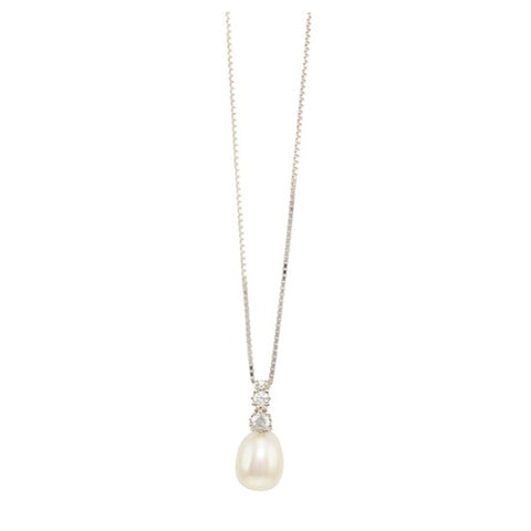 Limited Edition Triple Cubic Zirconia & Pearl Pendant