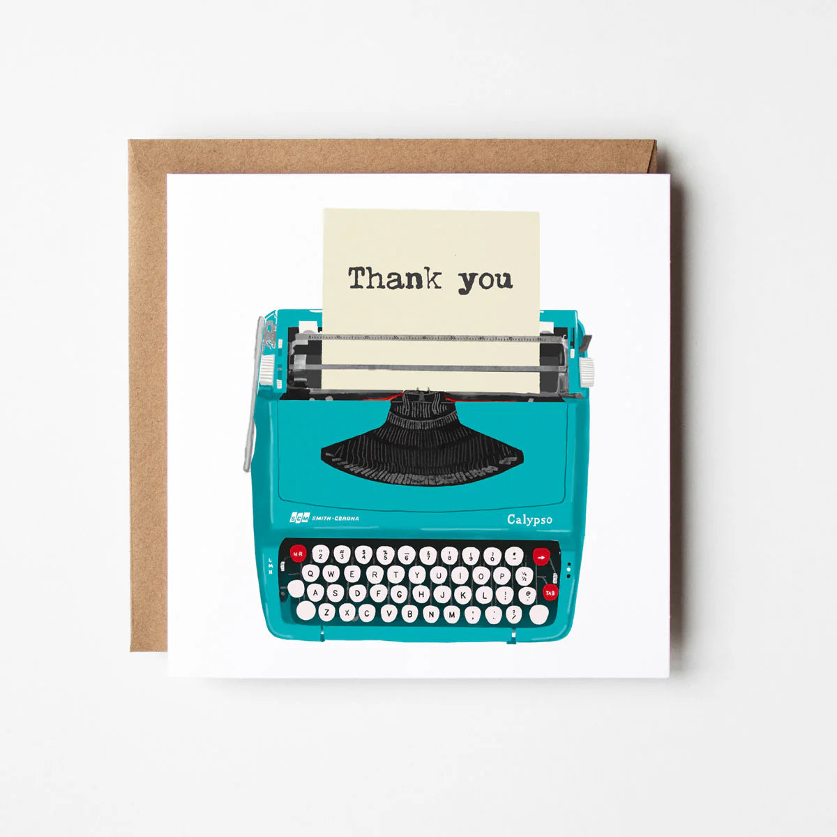 Thank you Typewriter Greetings Card