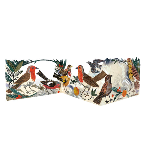 Winter Feast trifold greetings card collage by Mark Hearld