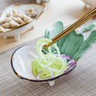 Vegetables Shape Snacks Sauce Dish: Green vegetables