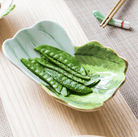 Vegetables Shape Snacks Sauce Dish: Green vegetables