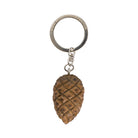 Pine cone keychain on a white background