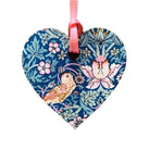 Wooden Heart Made with Liberty Strawberry Thief