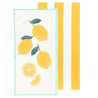 Long Paper Napkins - 16 Pack Yellow Lemon and Stripe