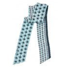 Two fabric strips with floral patterns on a white background