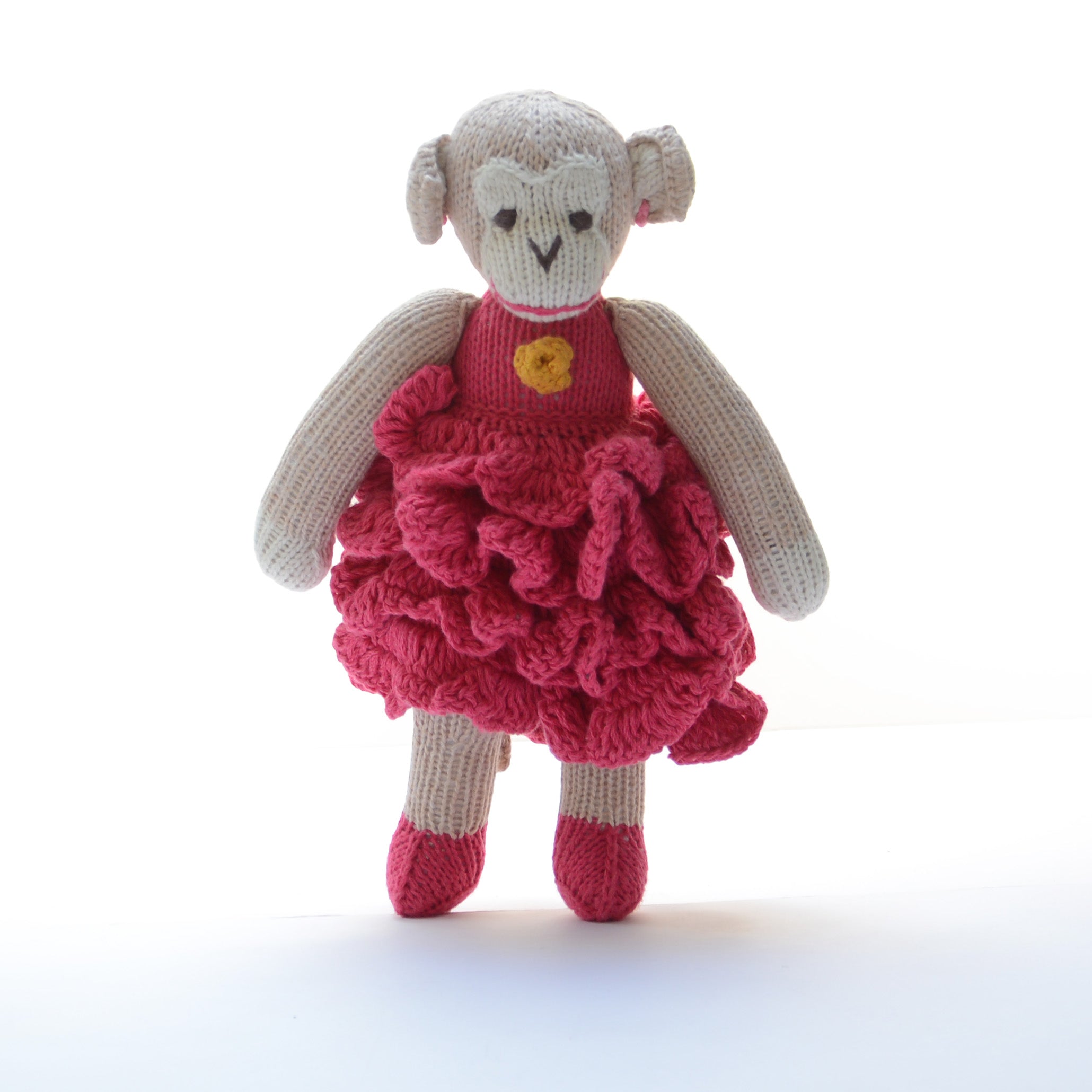 Hand Knitted Bohemian Monkey in Organic Cotton Toy