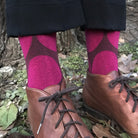 Dotty Burgundy and Magenta Cotton Odd Socks