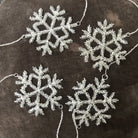 Silver Glass Beaded Snowflake Garland