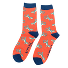 Bamboo Mens Lizard Socks Orange