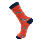 Bamboo Mens Lizard Socks Orange