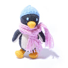 Organic Cotton Penguin Toddler Soft Toy in Blue Beanie