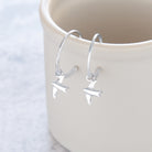 Half Hoop Earrings with Swallow Sterling Silver