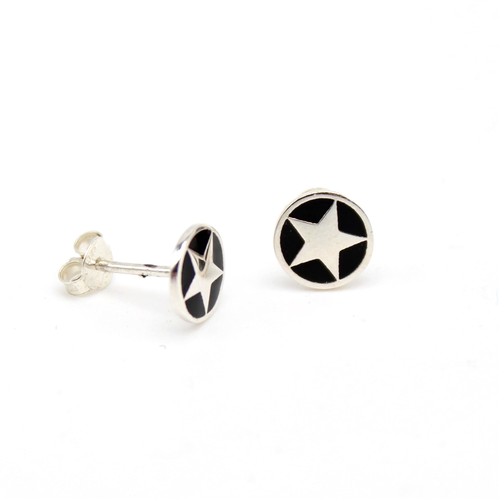 Enamel Star Studs Earrings