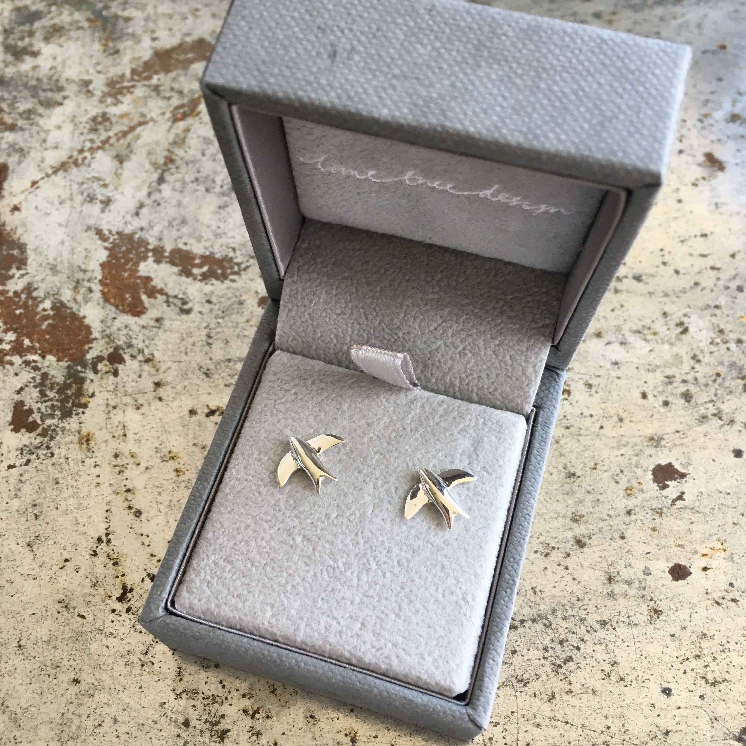 Swallow Stud Earrings Sterling Silver