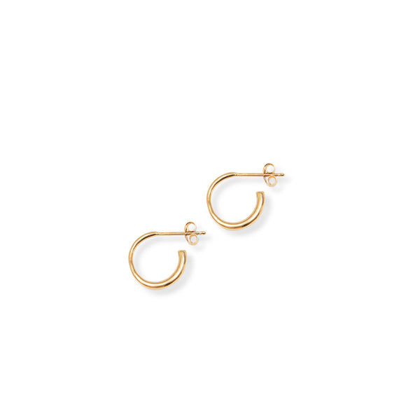 Half Hoop Earrings Gold Vermeil