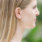 Spiral Hoop Earrings Gold Vermeil